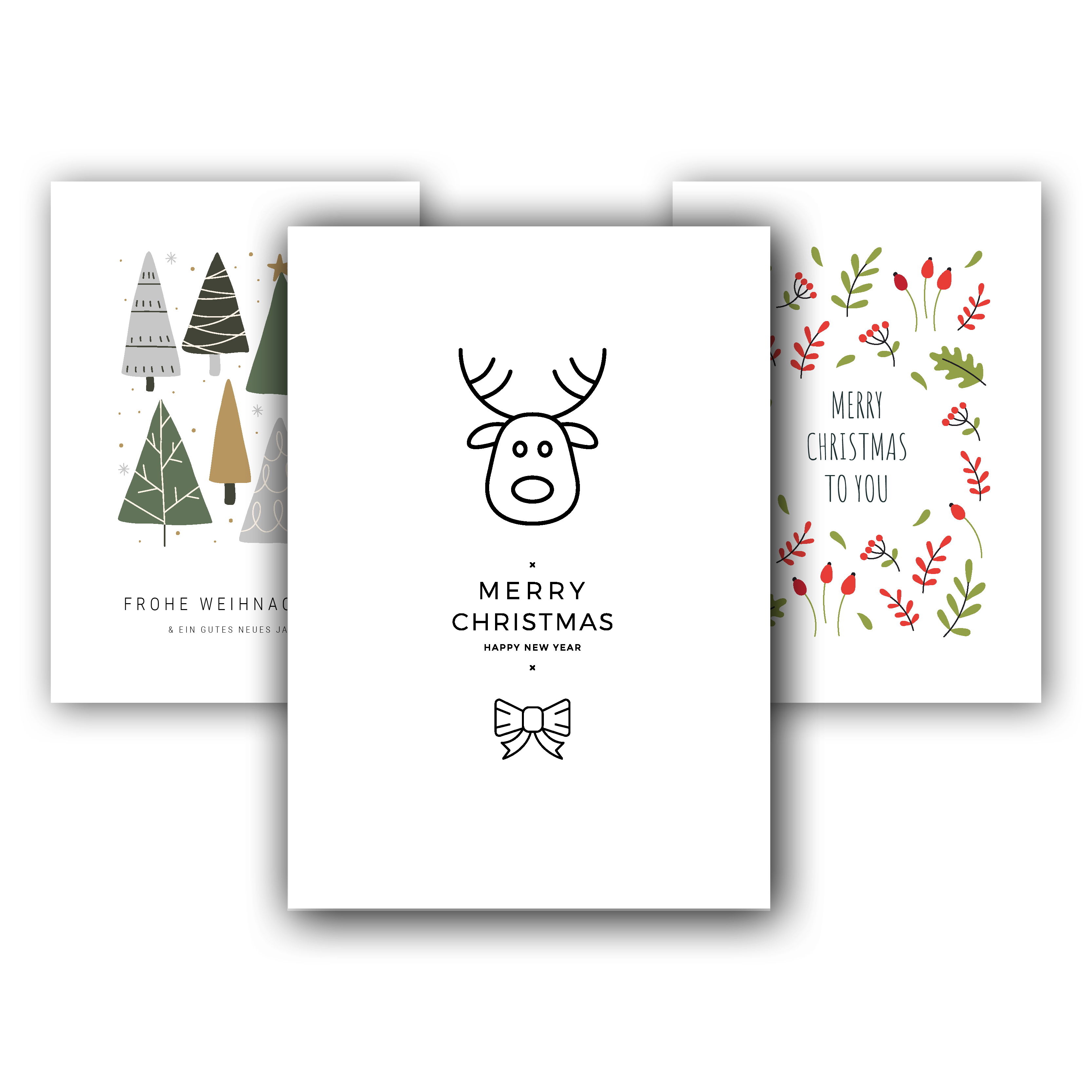 Weihnachtskarten zum Ausdrucken