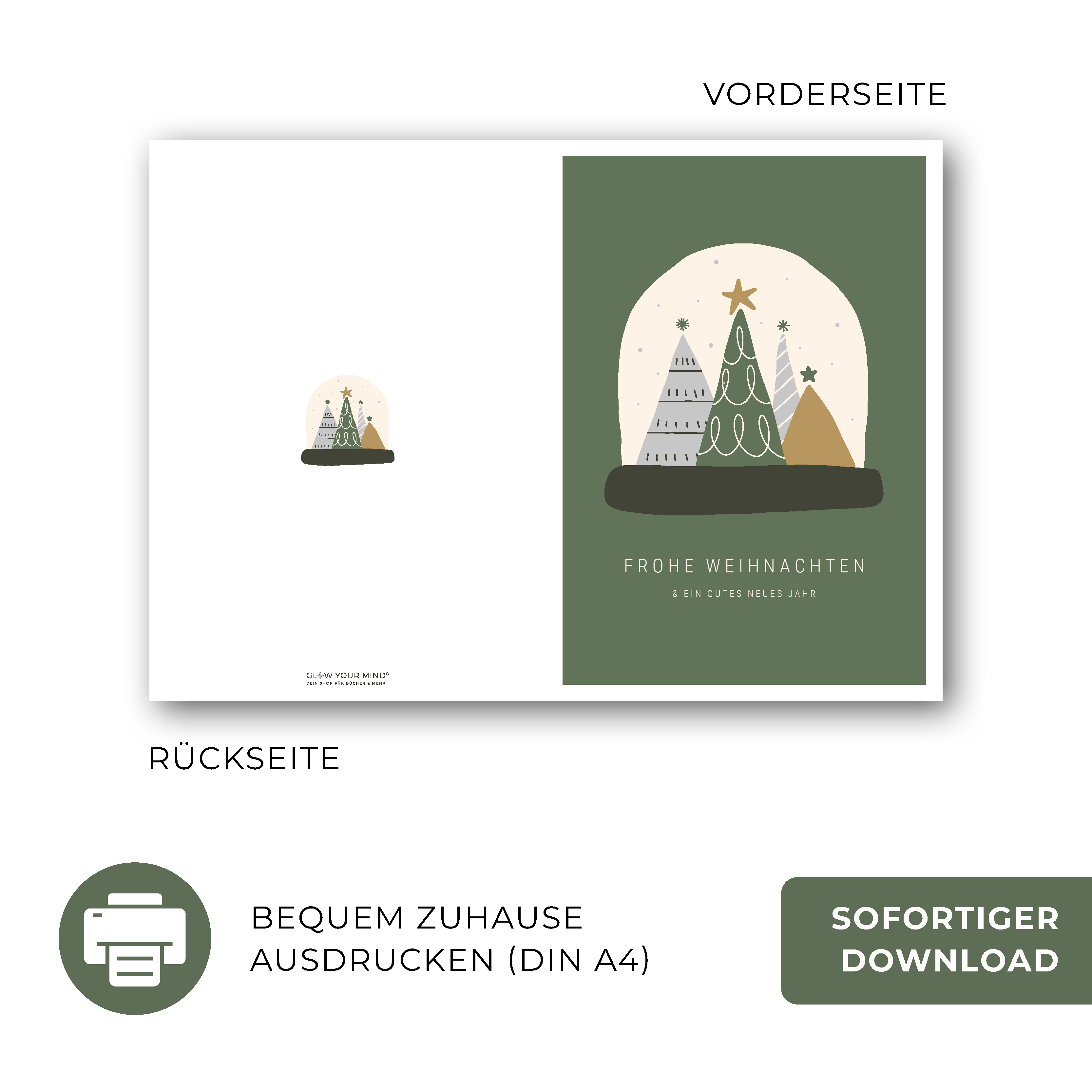 Weihnachtskarten zum Ausdrucken