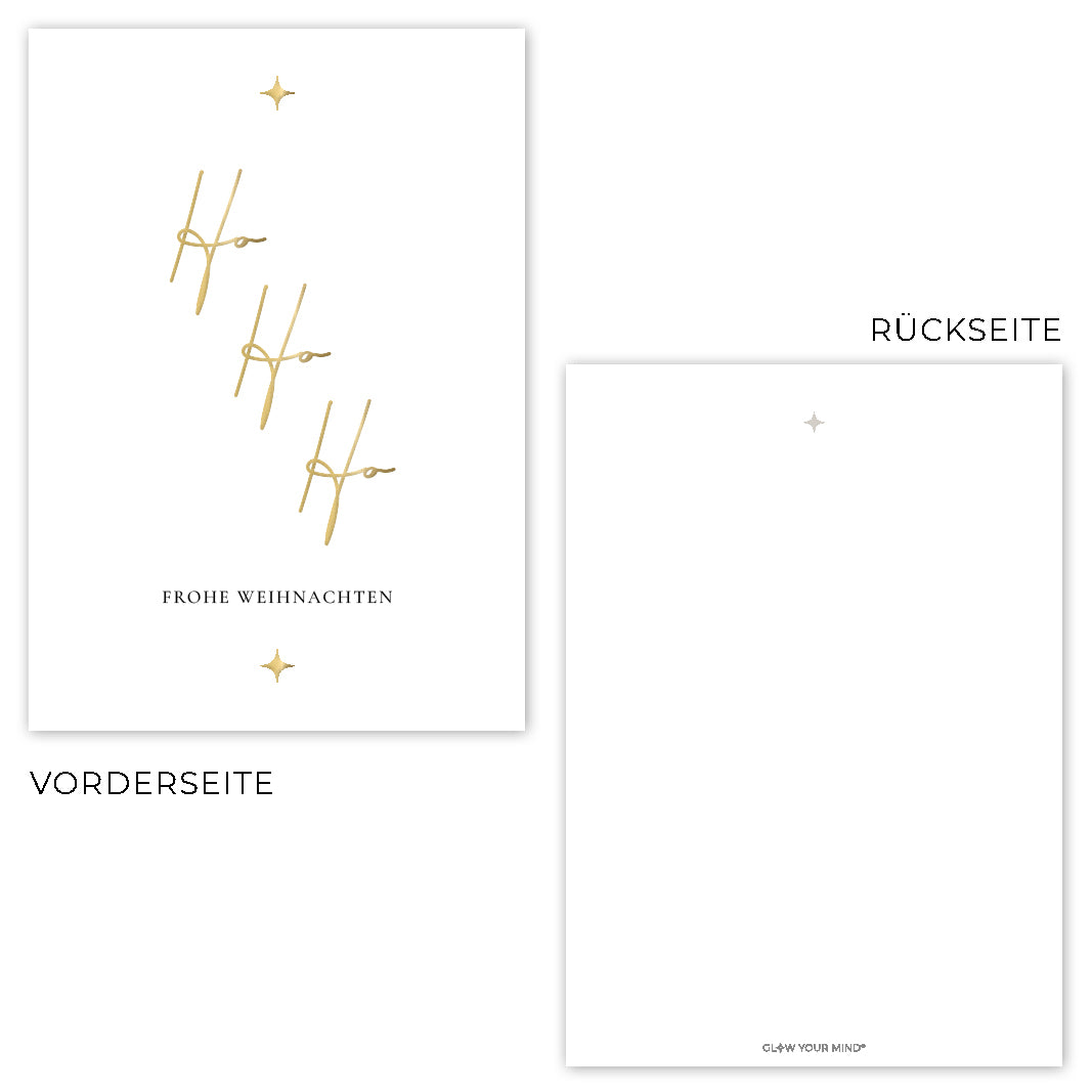 3er-Postkarten-Set „Ho Ho Ho"