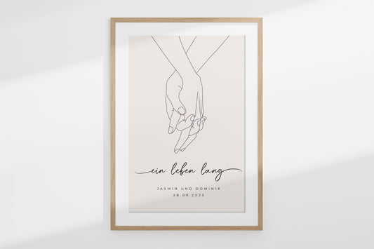 Personalisiertes Poster "LOVING HANDS"