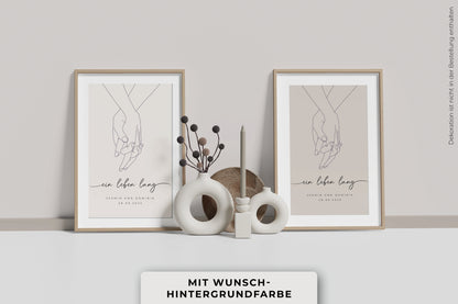 Personalisiertes Poster "LOVING HANDS"