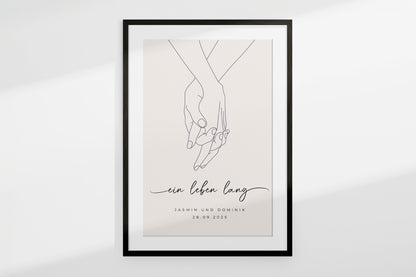 Personalisiertes Poster "LOVING HANDS"