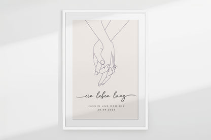 Personalisiertes Poster "LOVING HANDS"