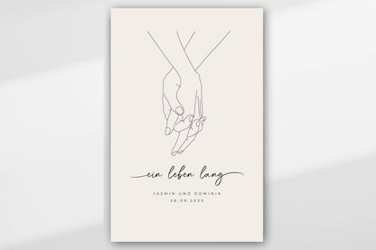 Personalisiertes Poster "LOVING HANDS"