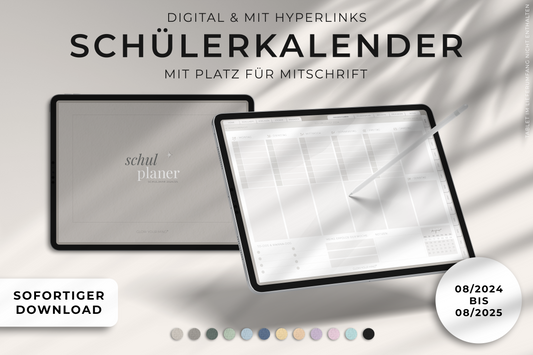 Digitaler Schülerkalender | Schulplaner 2024/2025 für Tablets