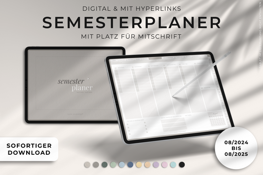 Digitaler Studienkalender 2024/25 für Tablets