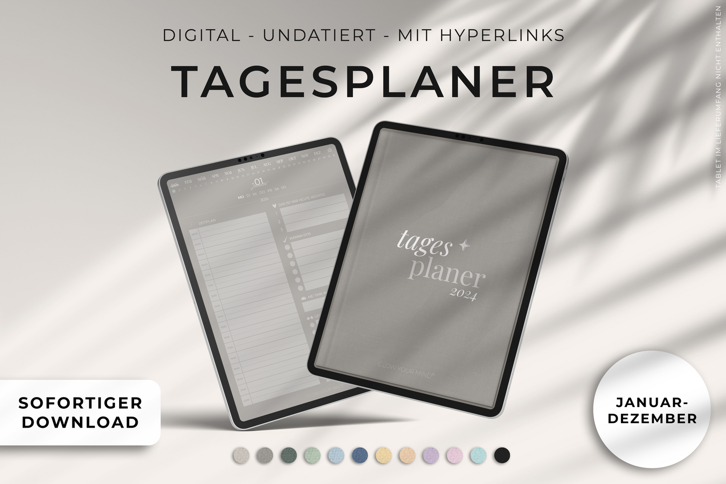 Digitaler Tagesplaner für Tablets [ undatiert ]