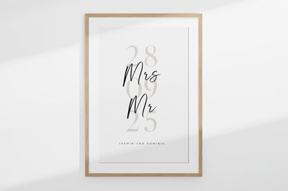 Personalisiertes Poster "OUR DATE"