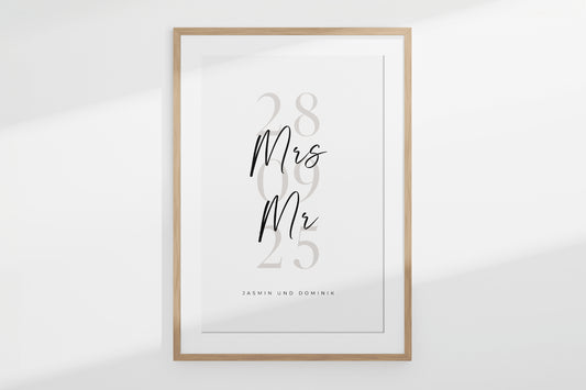 Personalisiertes Poster "OUR DATE"