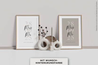 Personalisiertes Poster "OUR DATE"