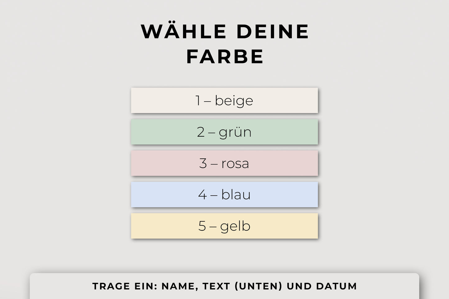 Personalisiertes Poster "JAHRESTAG"