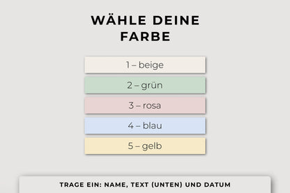 Personalisiertes Poster "JAHRESTAG"
