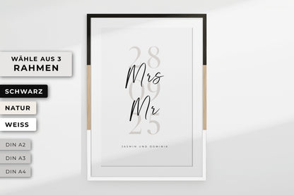 Personalisiertes Poster "OUR DATE"