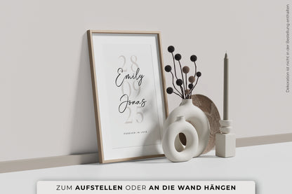 Personalisiertes Poster "JAHRESTAG"