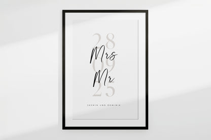 Personalisiertes Poster "OUR DATE"
