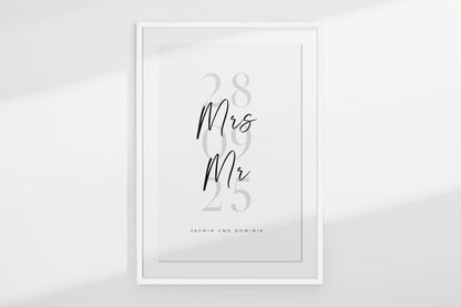 Personalisiertes Poster "OUR DATE"