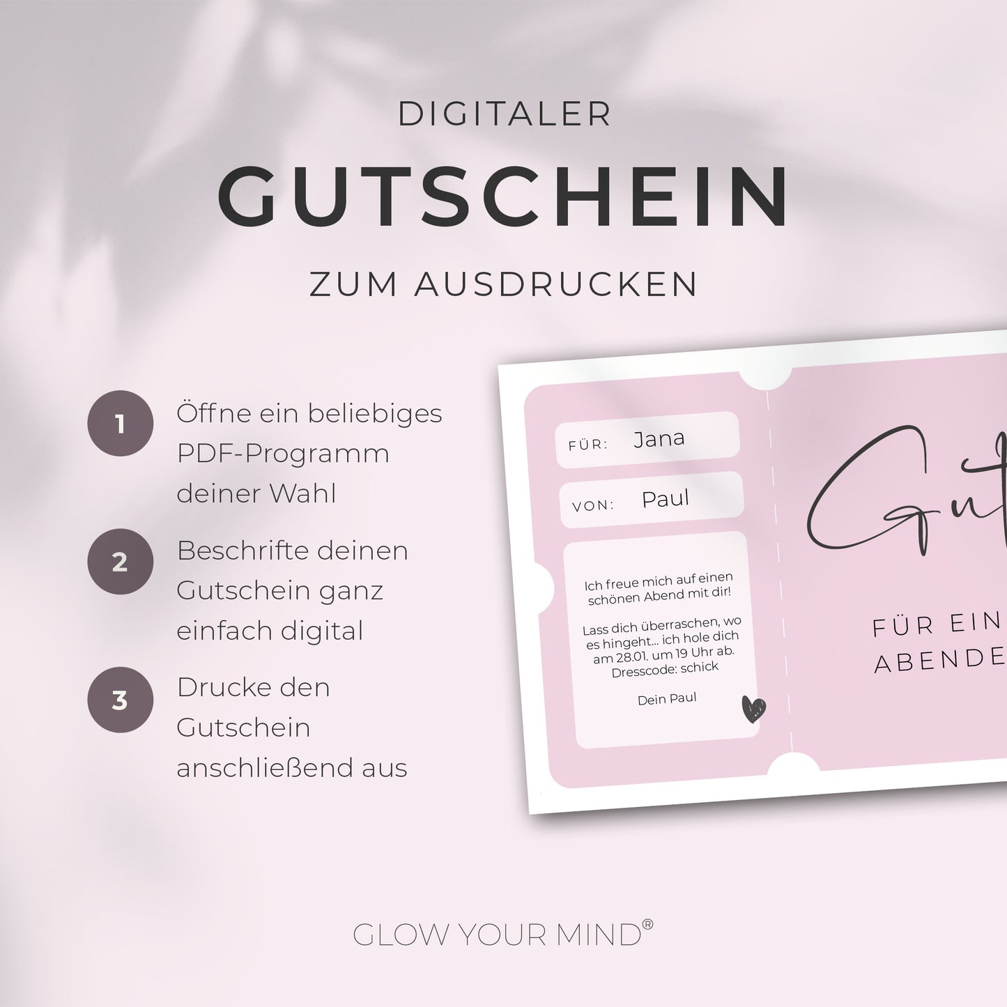 Gutscheinvorlage zum Ausdrucken