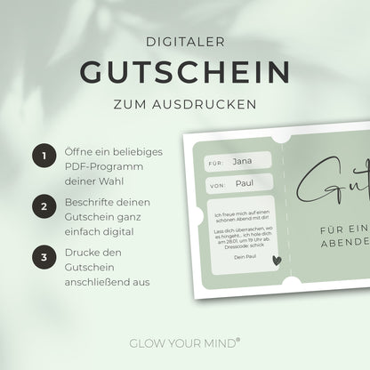 Gutscheinvorlage zum Ausdrucken
