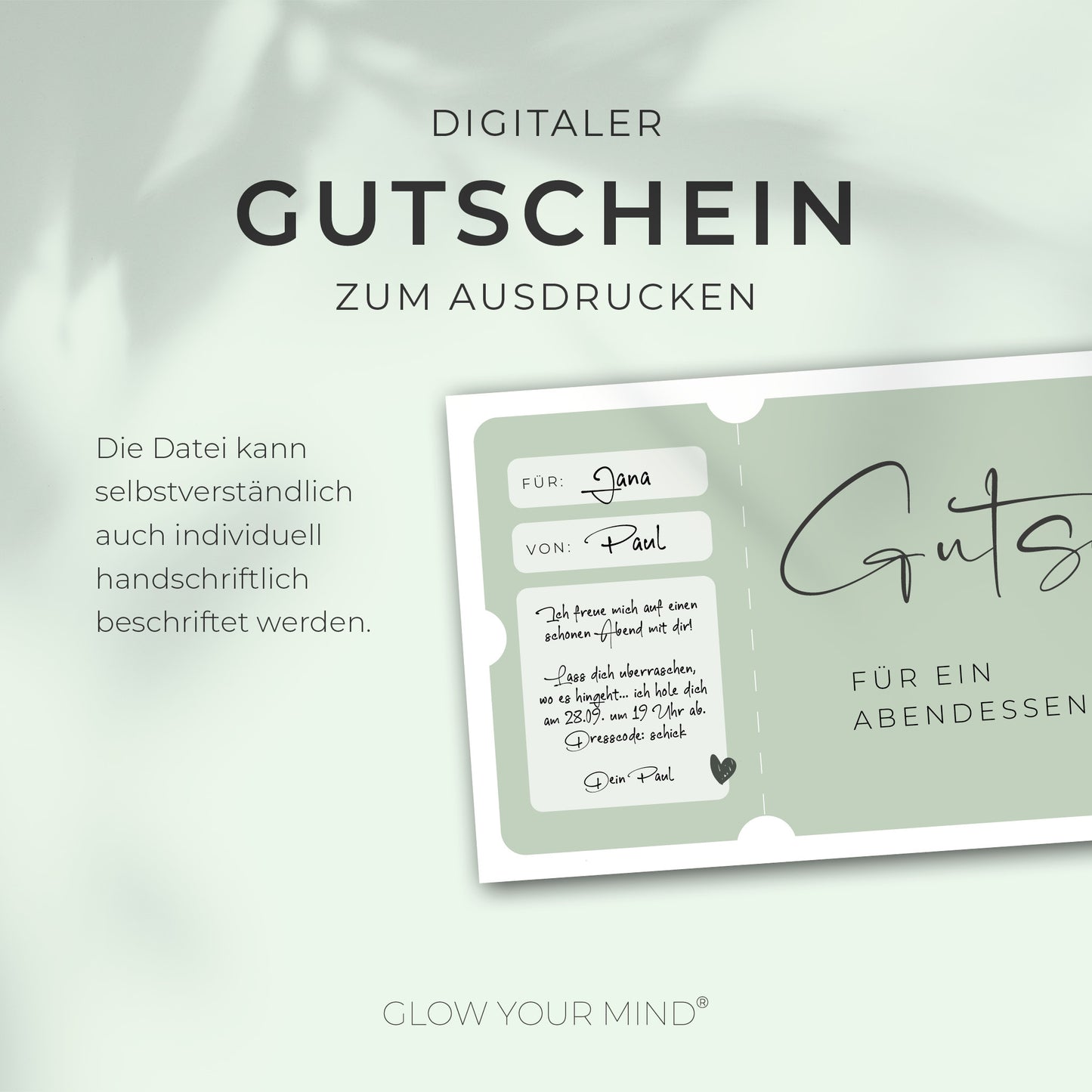 Gutscheinvorlage zum Ausdrucken