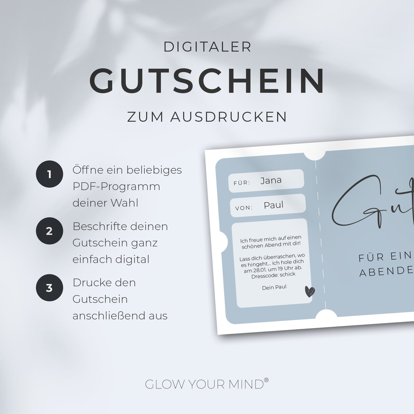 Gutscheinvorlage zum Ausdrucken