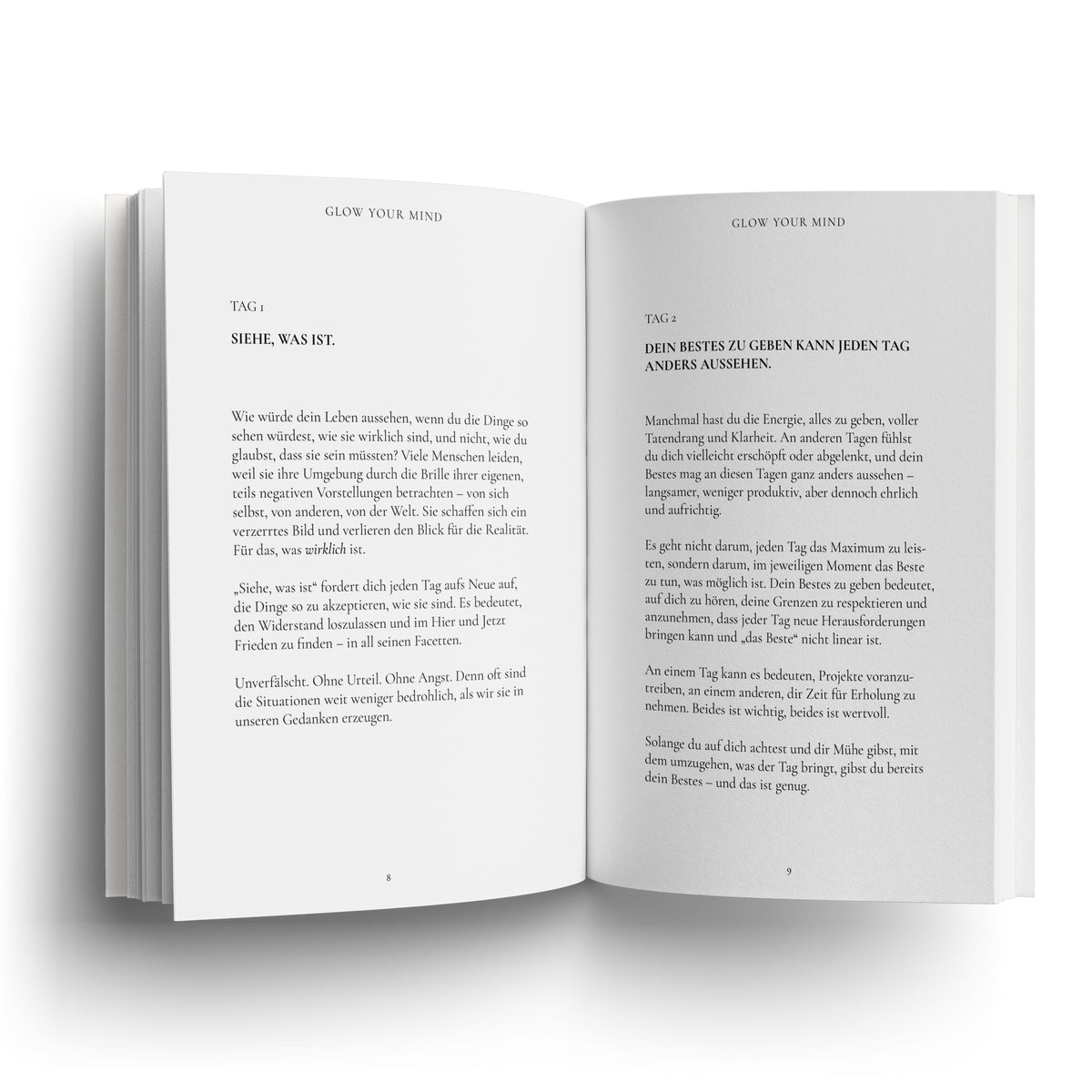 "GLOW YOUR MIND – 365 inspirierende Impulse für jeden Tag" Hardcover