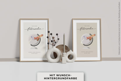 Geldgeschenk "FLY" personalisiertes Poster