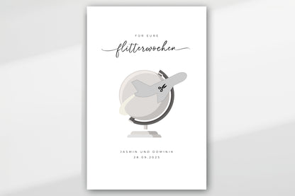 Geldgeschenk "FLY" personalisiertes Poster