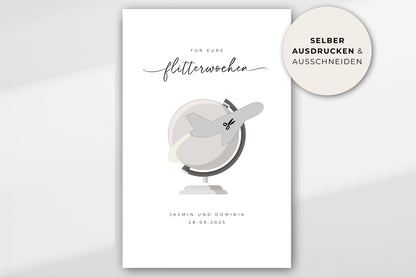 Geldgeschenk "FLY" personalisiertes Poster