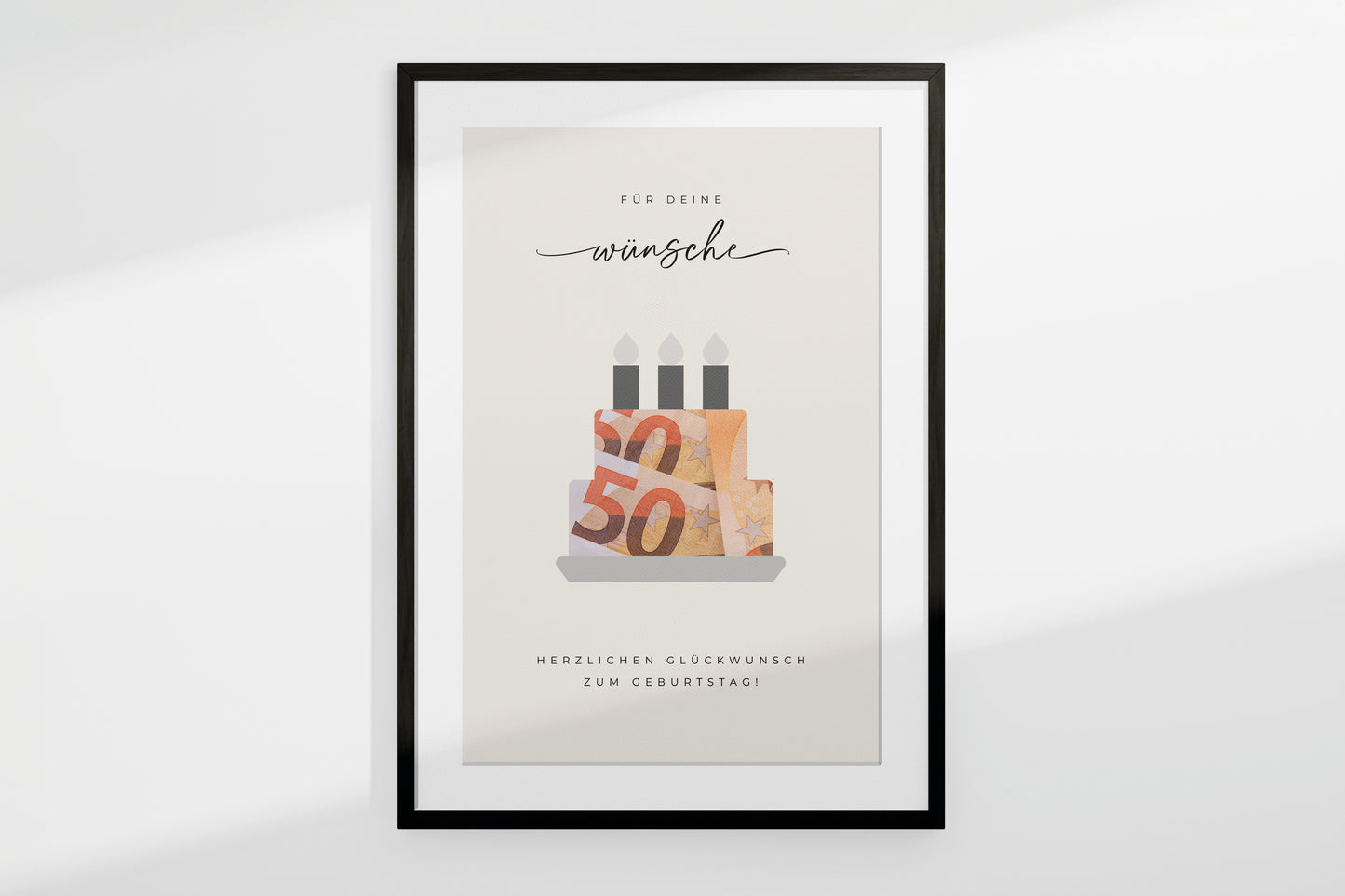 Geldgeschenk "BDAY" personalisiertes Poster
