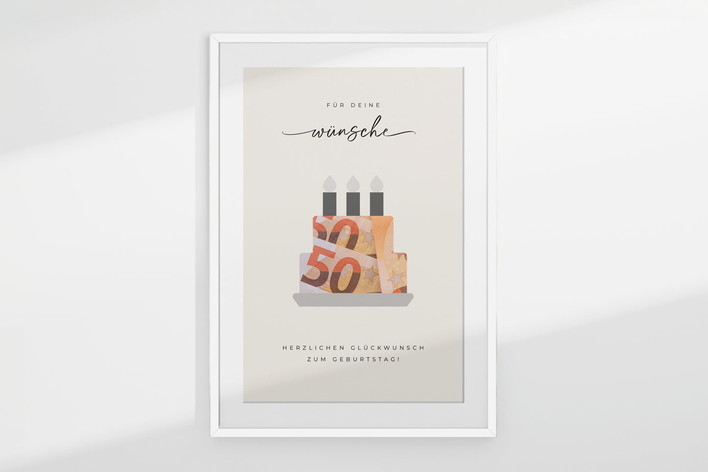 Geldgeschenk "BDAY" personalisiertes Poster