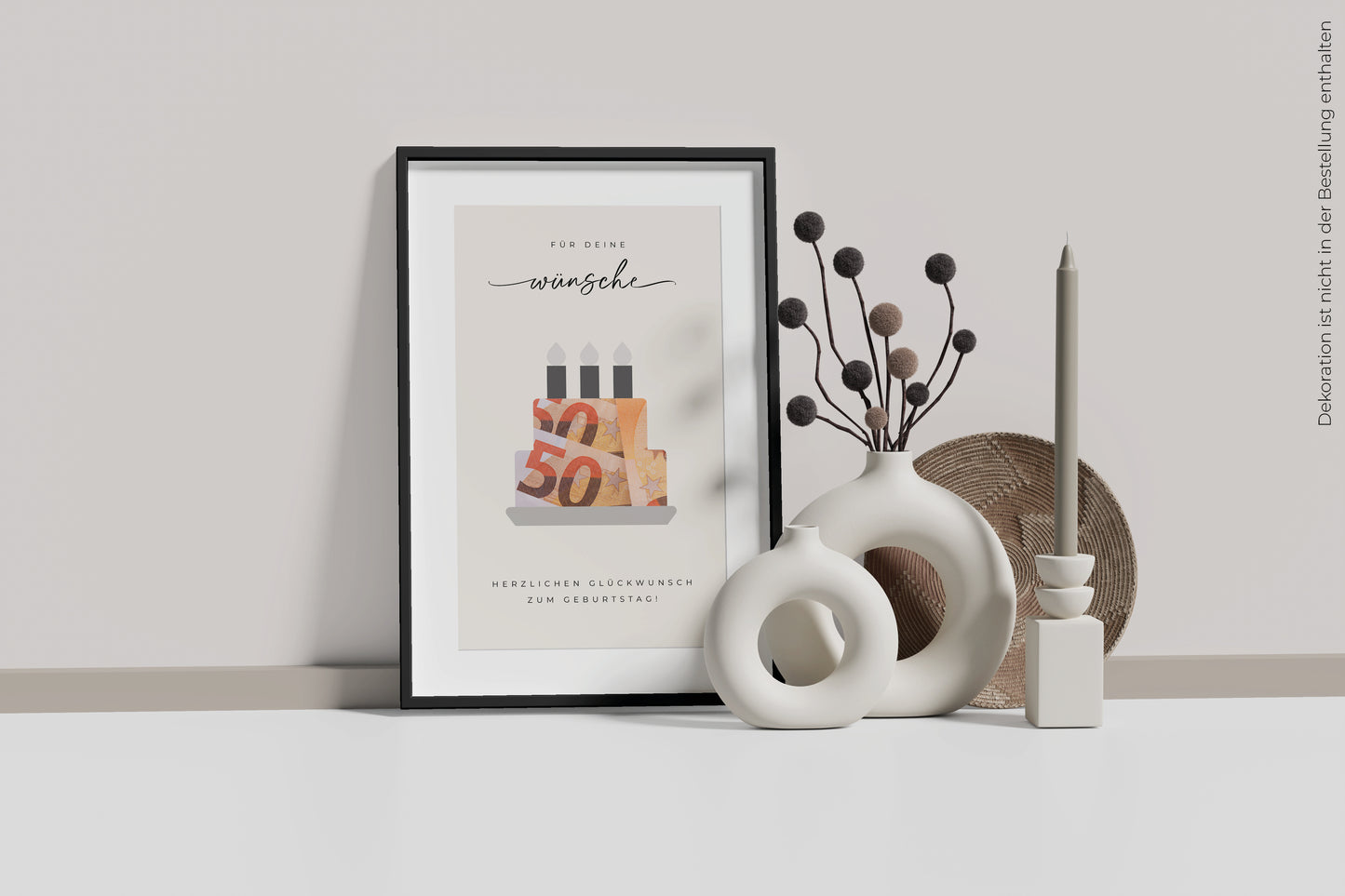 Geldgeschenk "BDAY" personalisiertes Poster