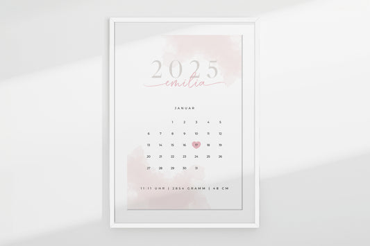 Personalisiertes Poster "BABY CALENDAR"