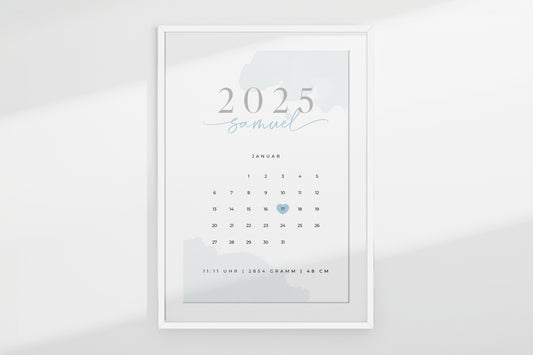 Personalisiertes Poster "BABY CALENDAR"