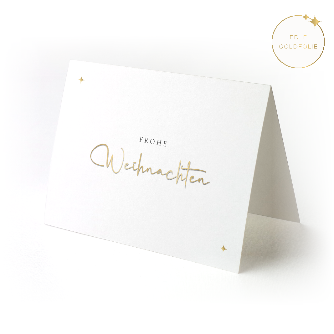 "Frohe Weihnachten" Klappkarte mit Umschlag
