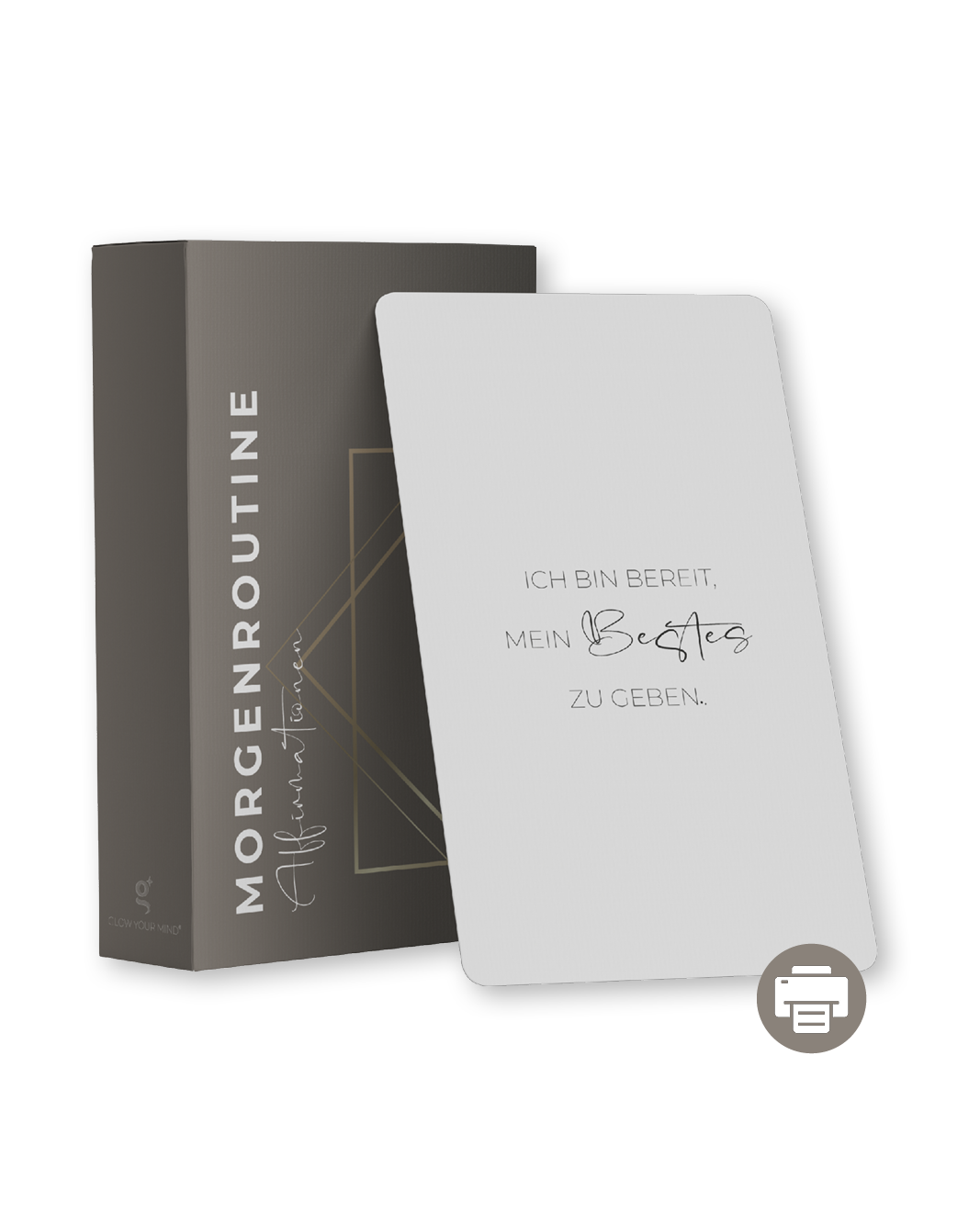 "Morgenroutine" Affirmations-Kartenset zum Ausdrucken