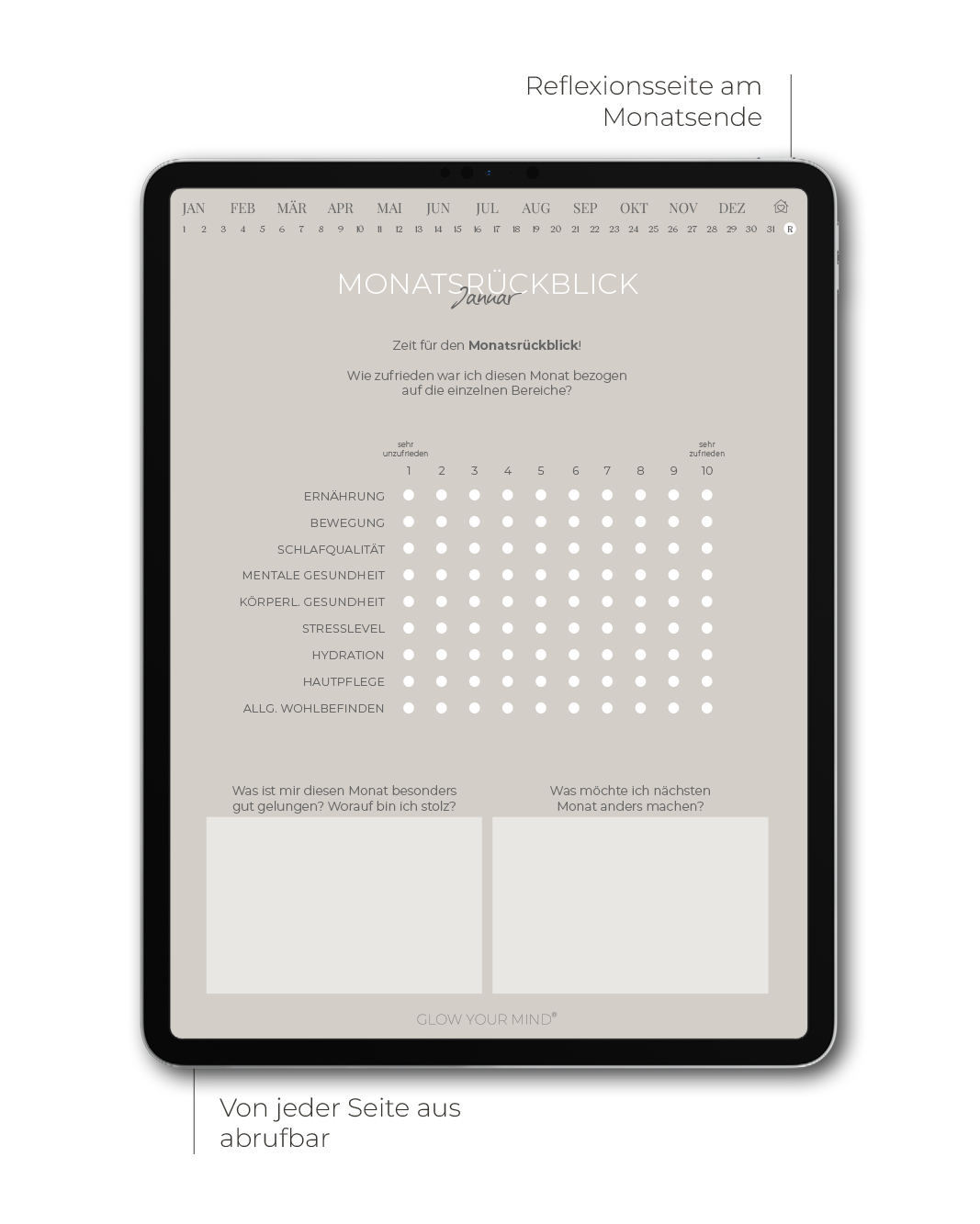 Digitaler Fitnessplaner