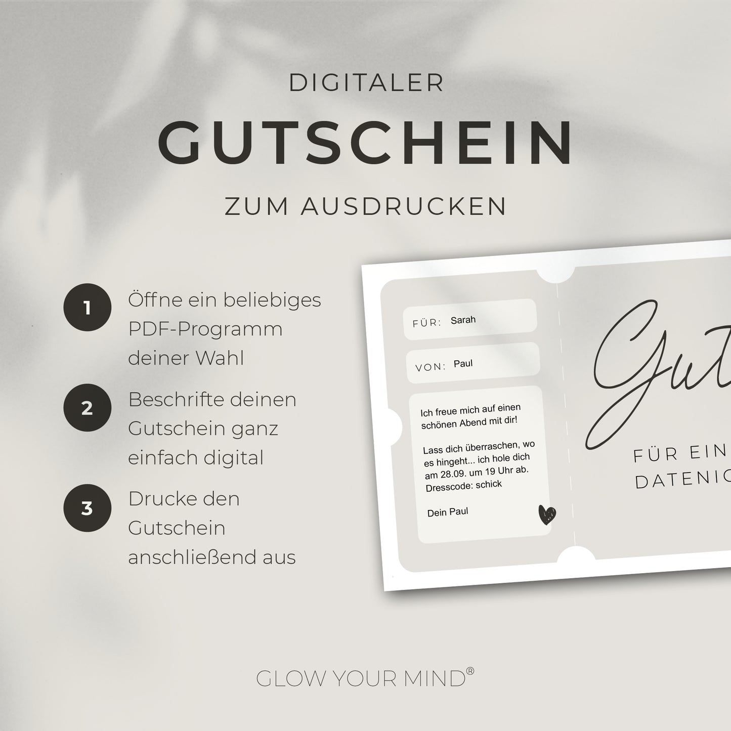 Geschenkgutschein zum Ausdrucken | Gutschein