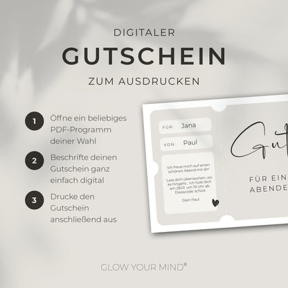 Gutscheinvorlage zum Ausdrucken