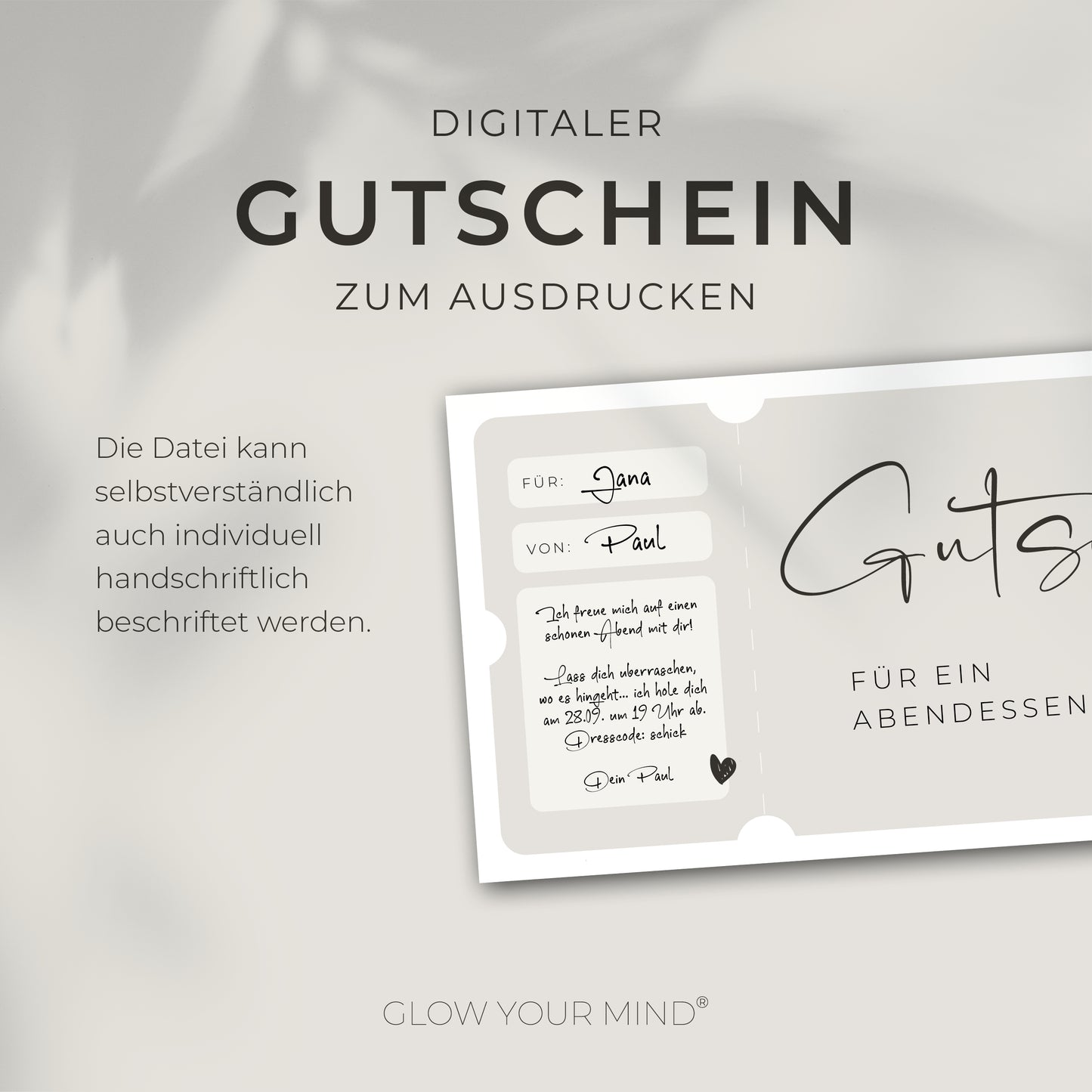 Gutscheinvorlage zum Ausdrucken