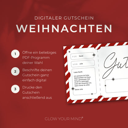 Weihnachtsgutschein zum Ausdrucken | Gutschein