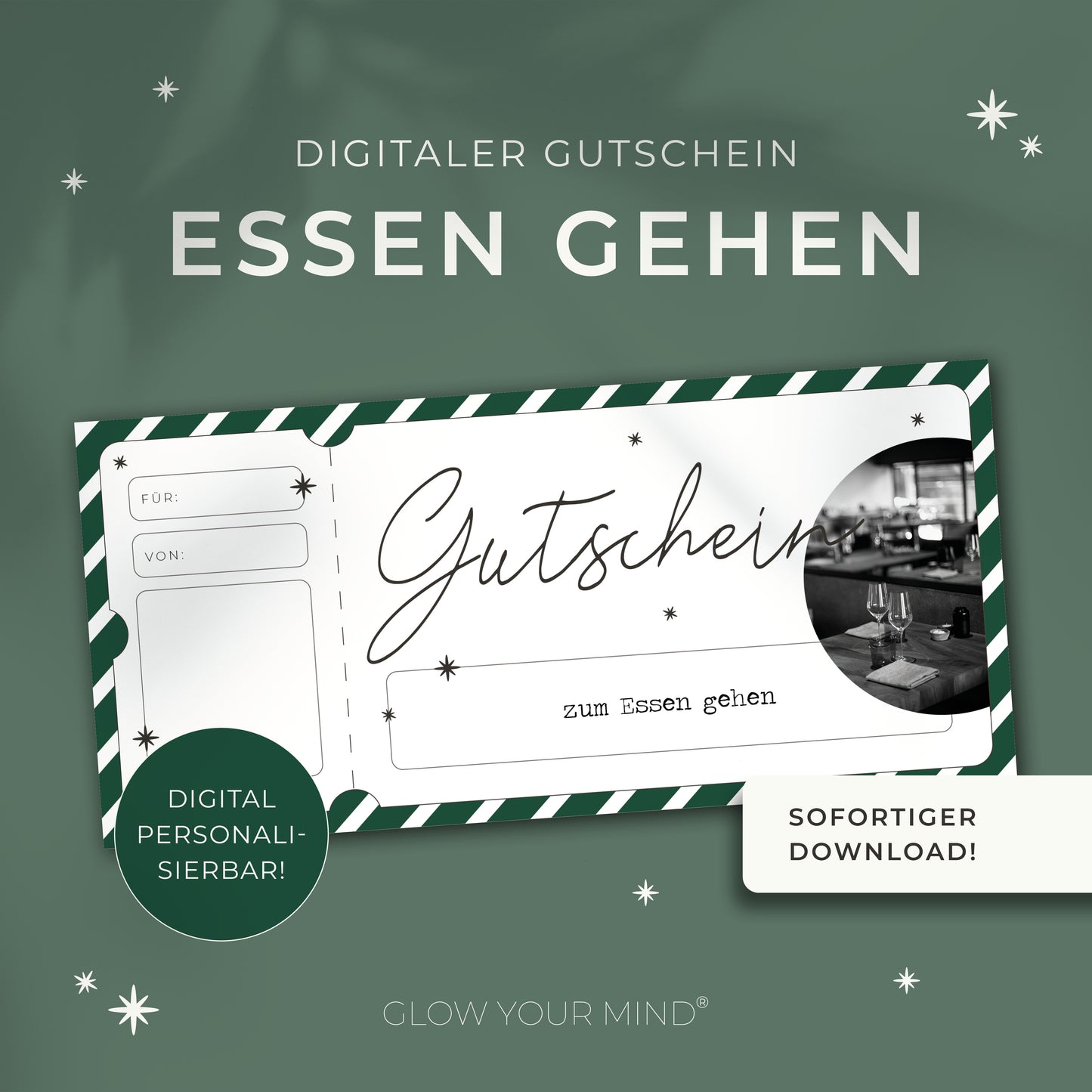 Weihnachtsgutschein zum Ausdrucken | Gutschein