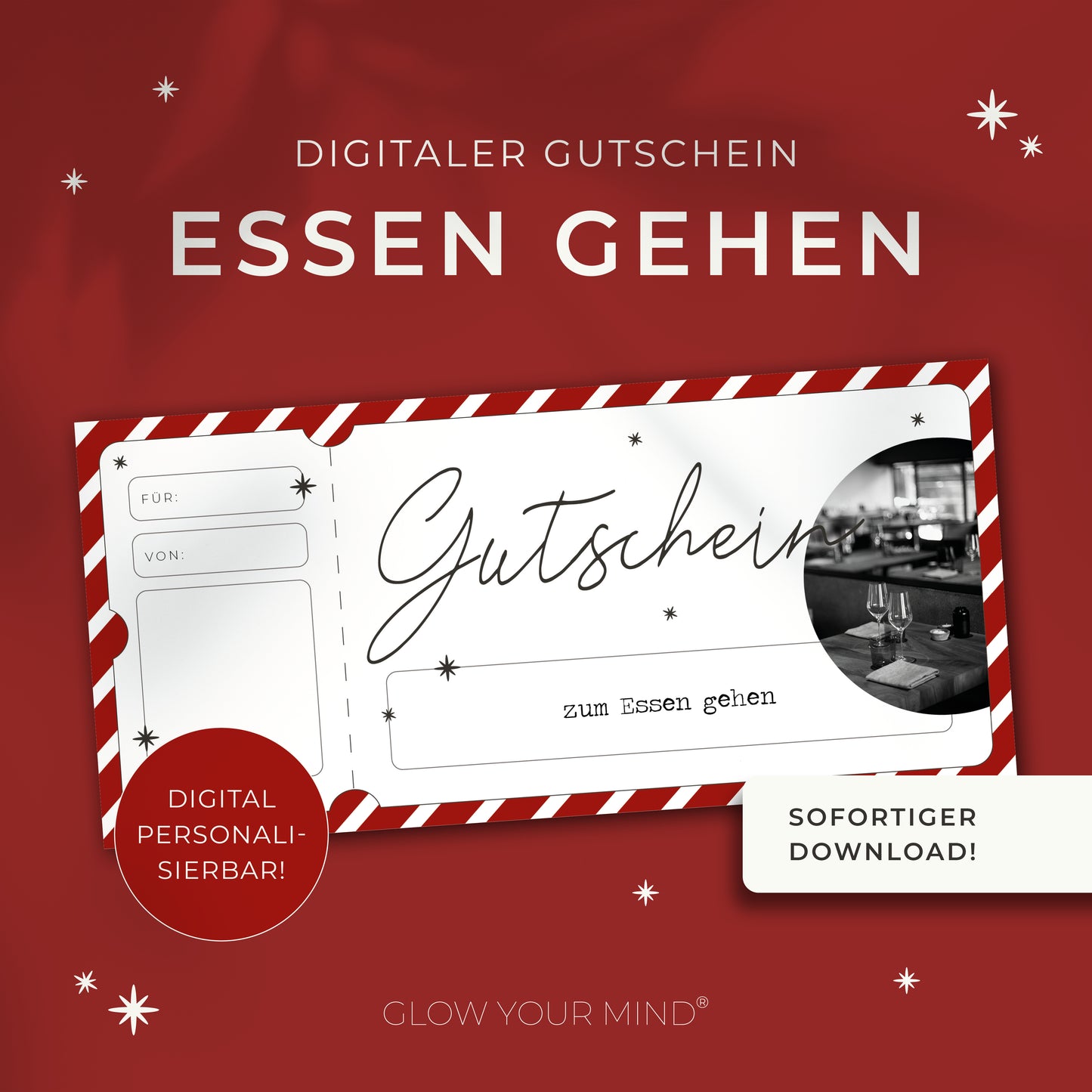 Weihnachtsgutschein zum Ausdrucken | Gutschein