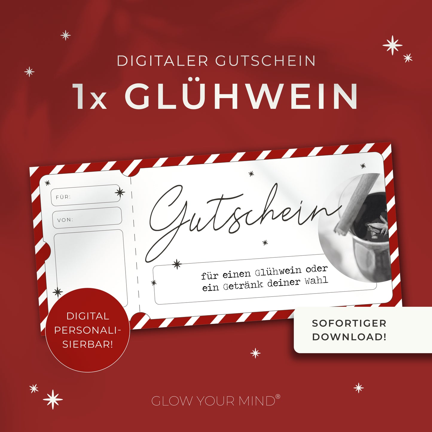 Weihnachtsgutschein zum Ausdrucken | Gutschein