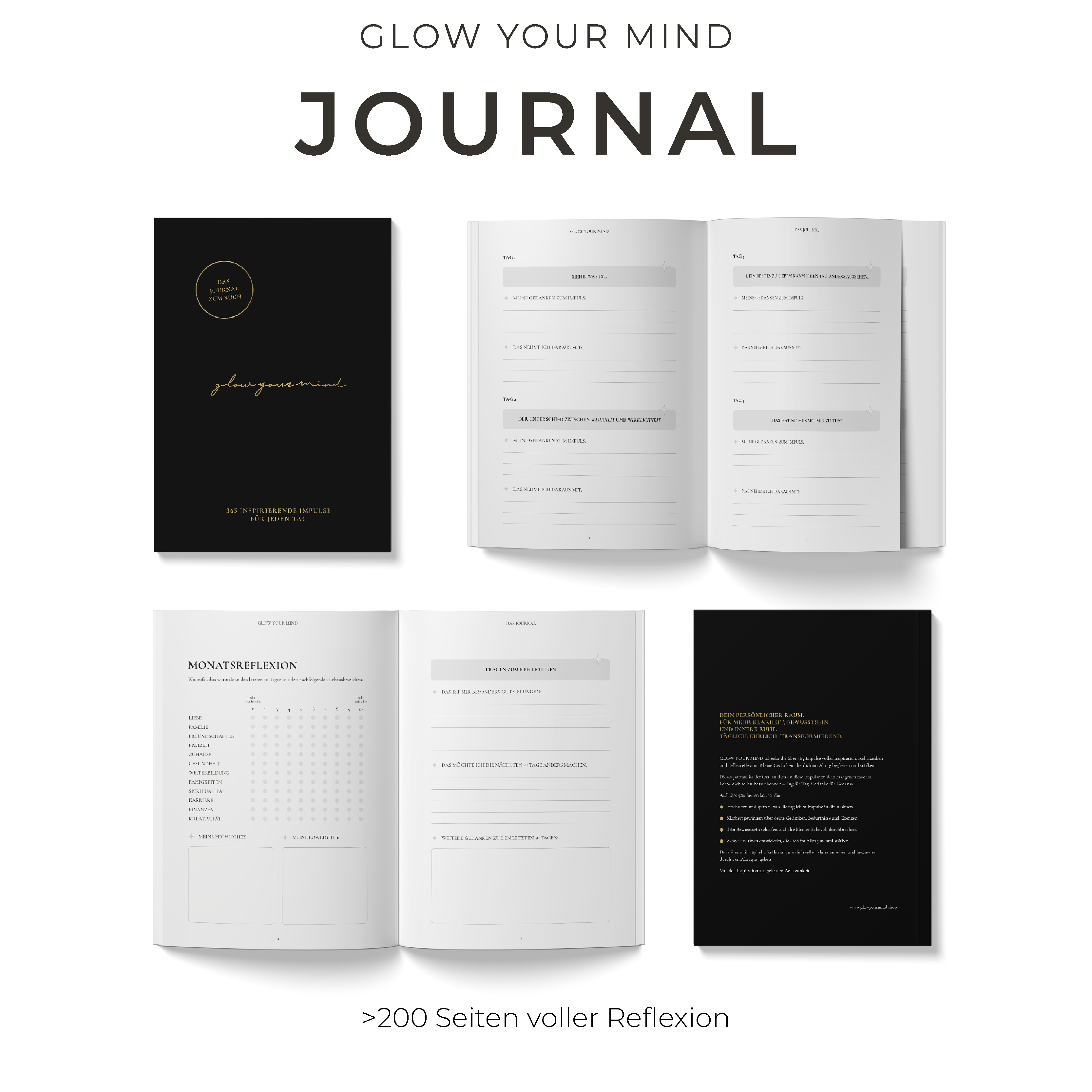 "GLOW YOUR MIND – 365 inspirierende Impulse für jeden Tag" Buch