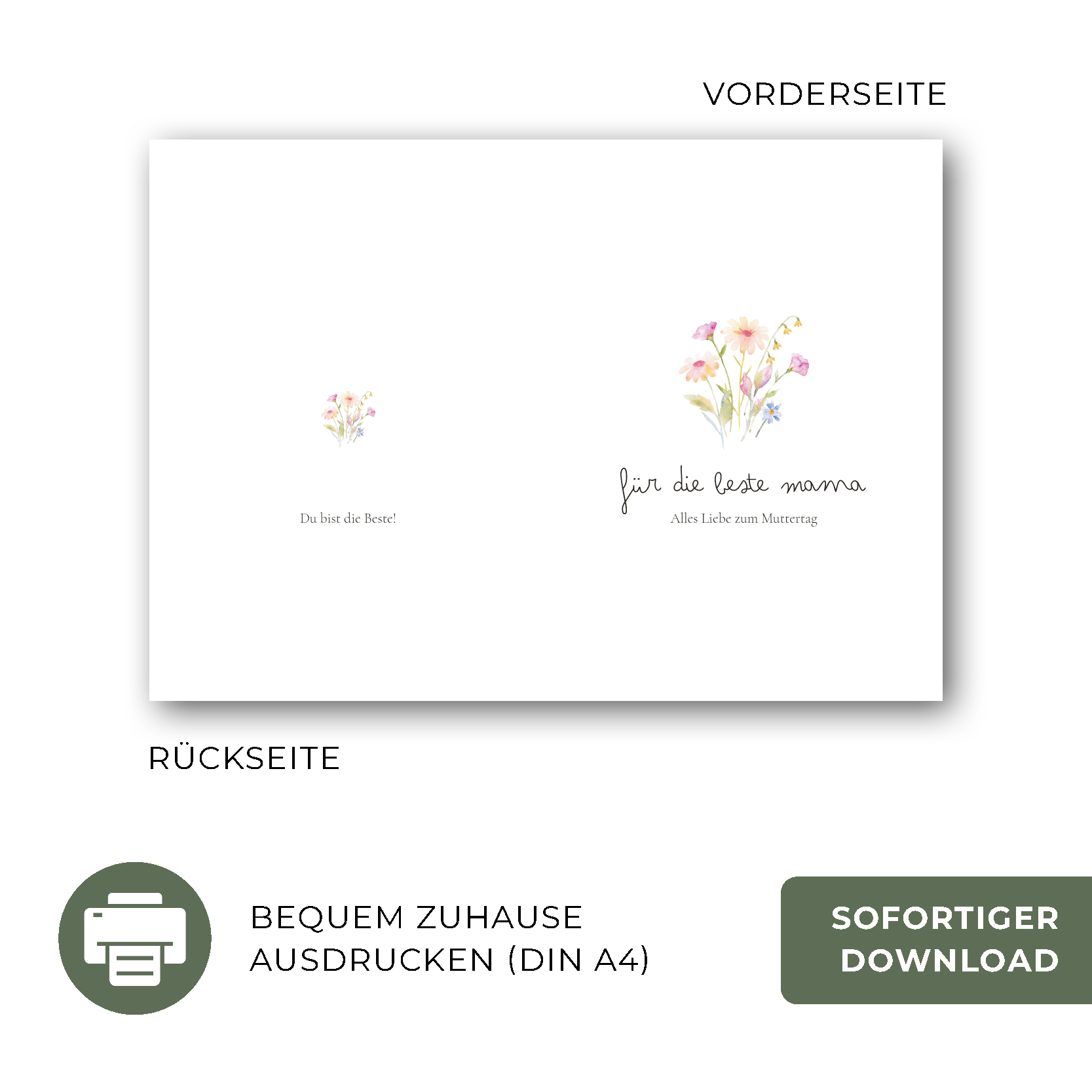 Muttertagskarten zum Ausdrucken