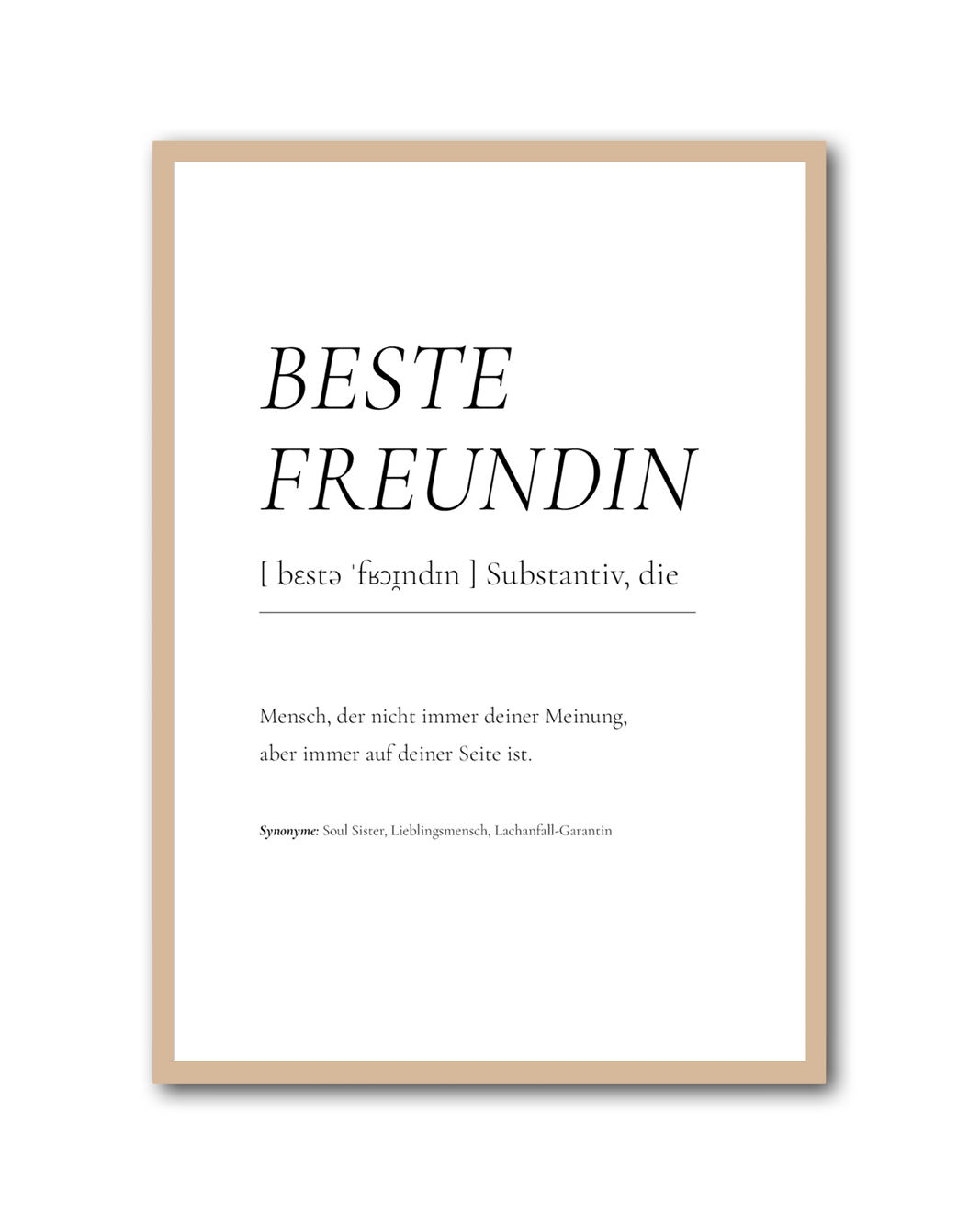 Poster "Beste Freundin"