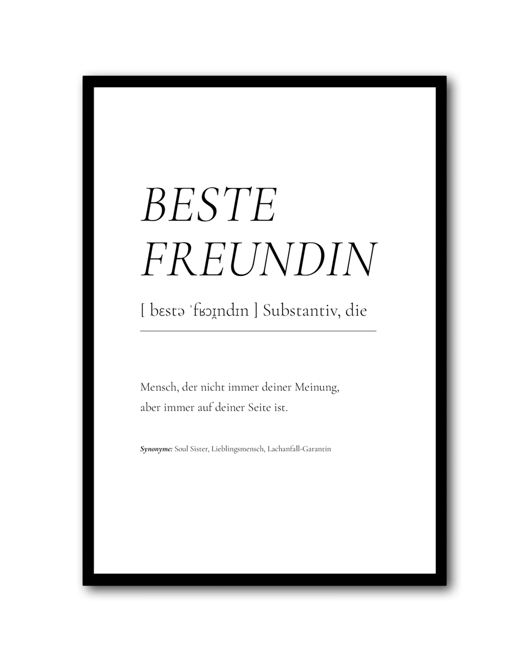 Poster "Beste Freundin"