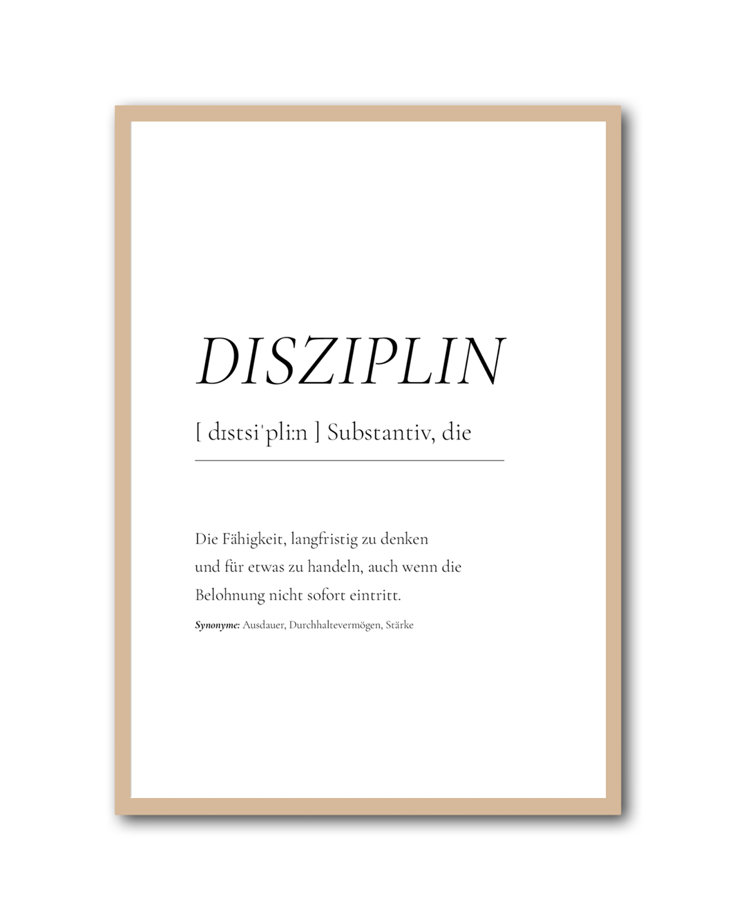 Poster "Disziplin"