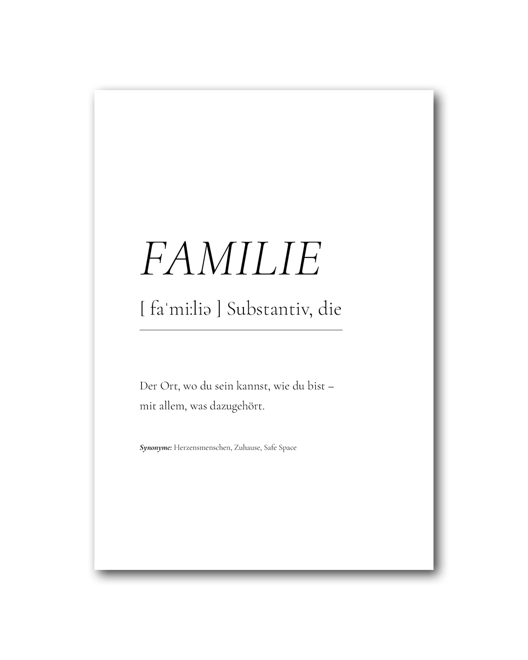 Poster "Familie"