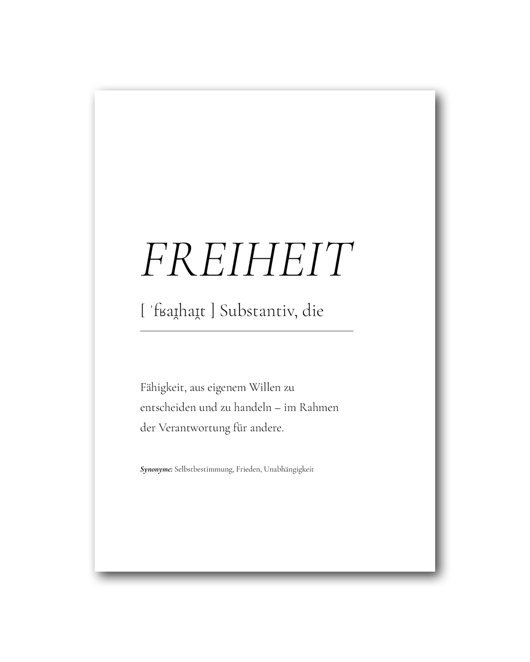 Poster "Freiheit"